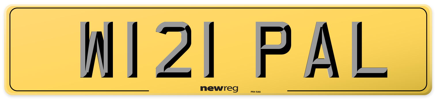 W121 PAL Rear Number Plate