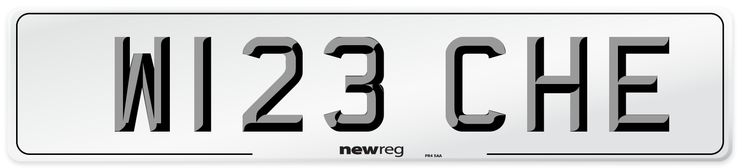 W123 CHE Front Number Plate
