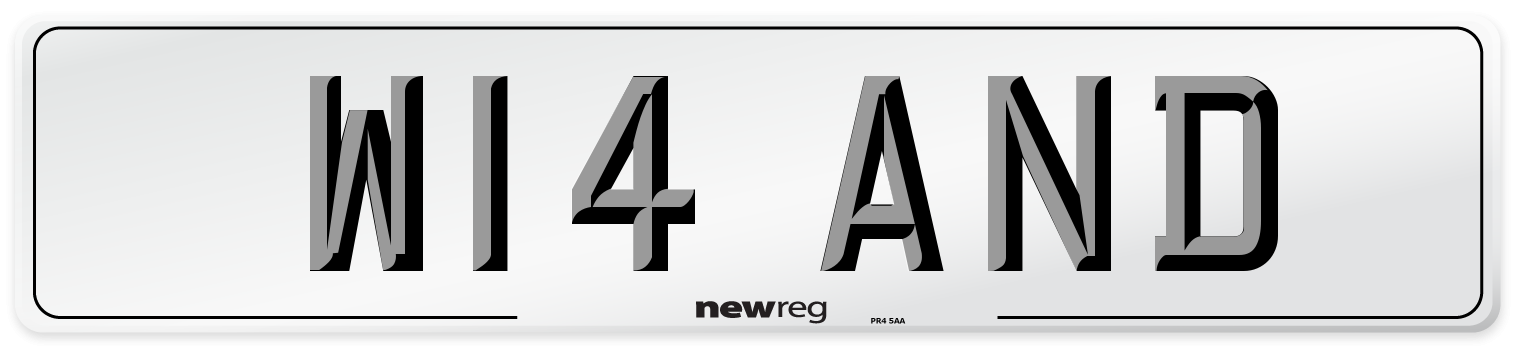 W14 AND Front Number Plate