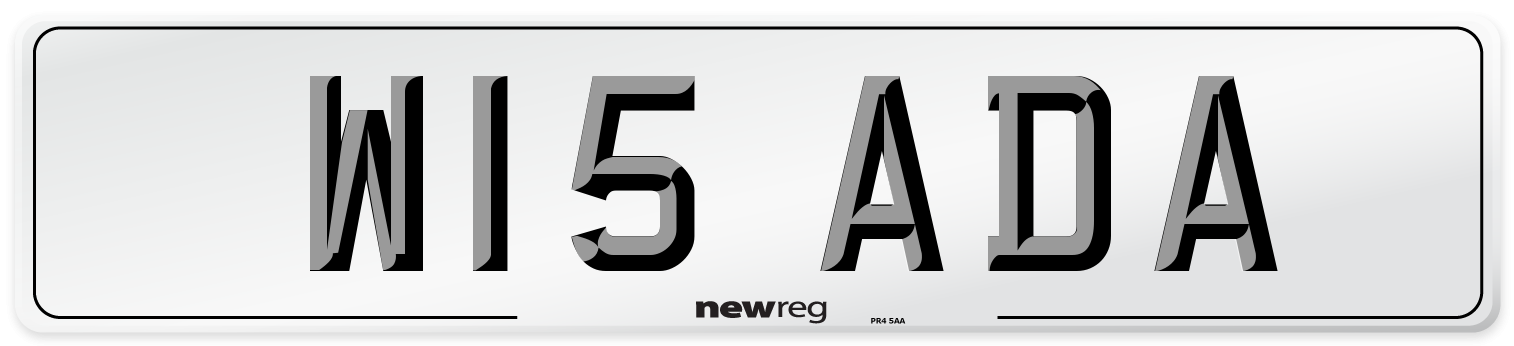W15 ADA Front Number Plate