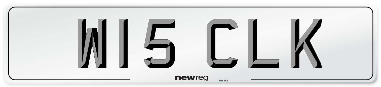 W15 CLK Front Number Plate