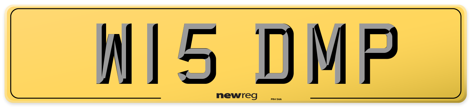 W15 DMP Rear Number Plate