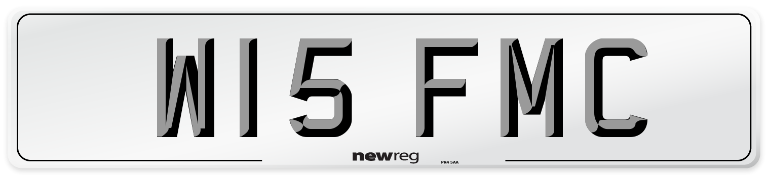 W15 FMC Front Number Plate