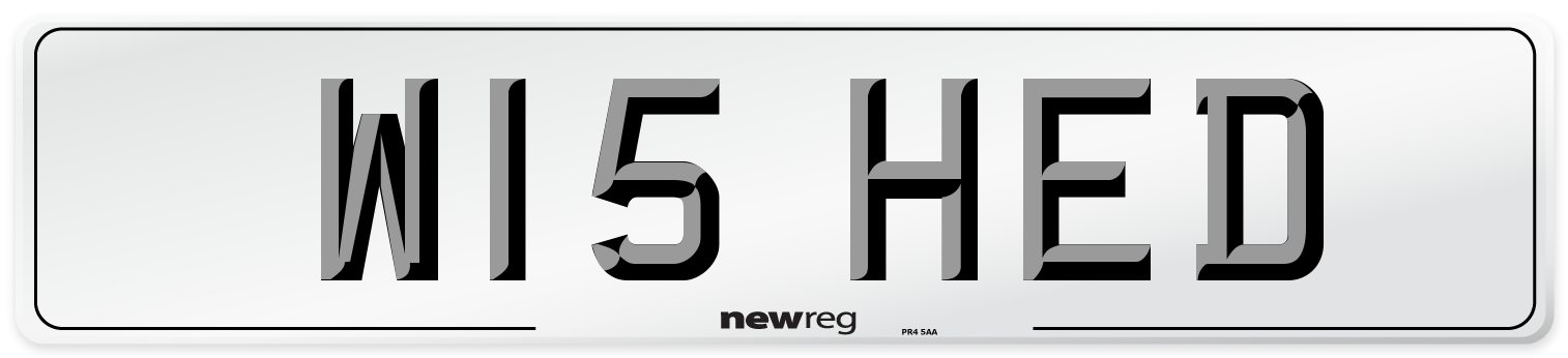 W15 HED Front Number Plate