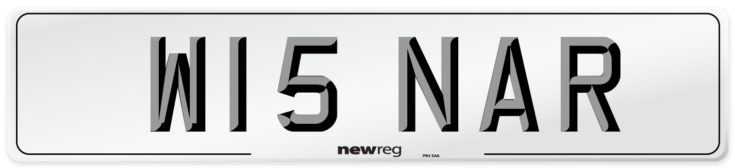 W15 NAR Front Number Plate