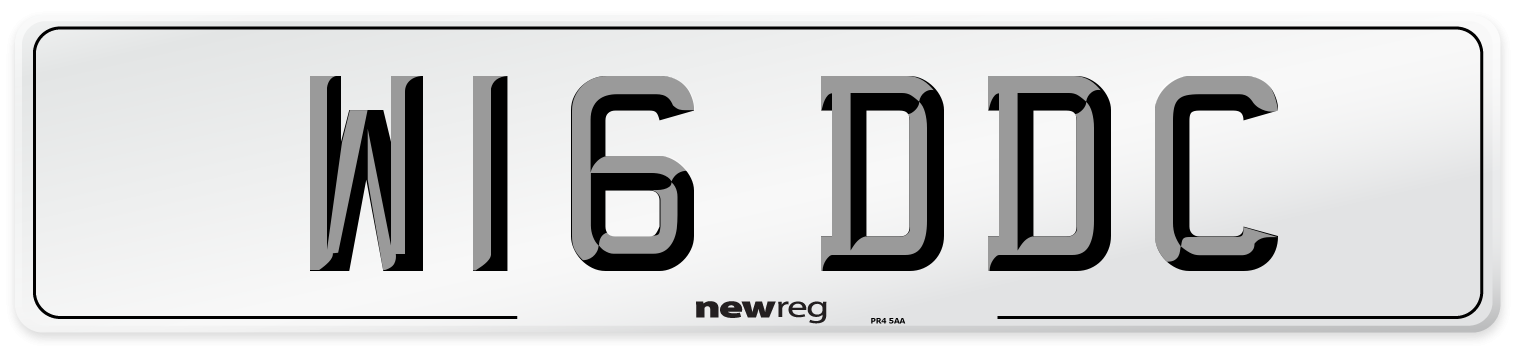 W16 DDC Front Number Plate