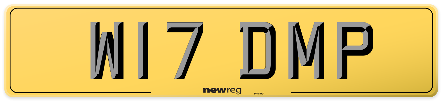 W17 DMP Rear Number Plate