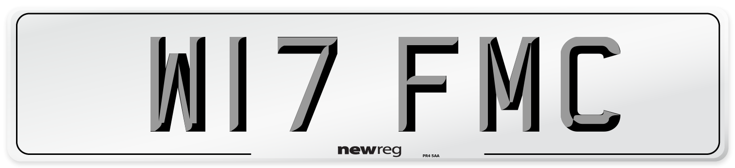 W17 FMC Front Number Plate