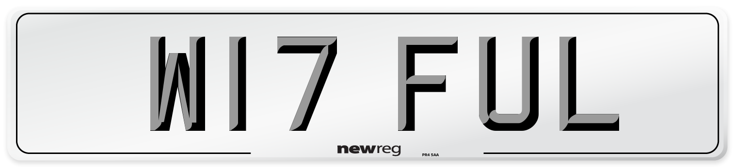 W17 FUL Front Number Plate