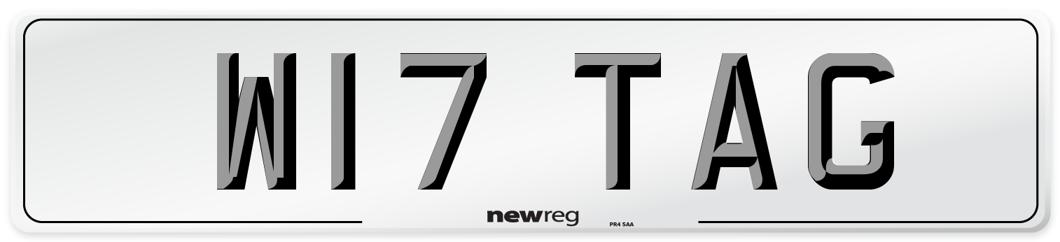 W17 TAG Front Number Plate