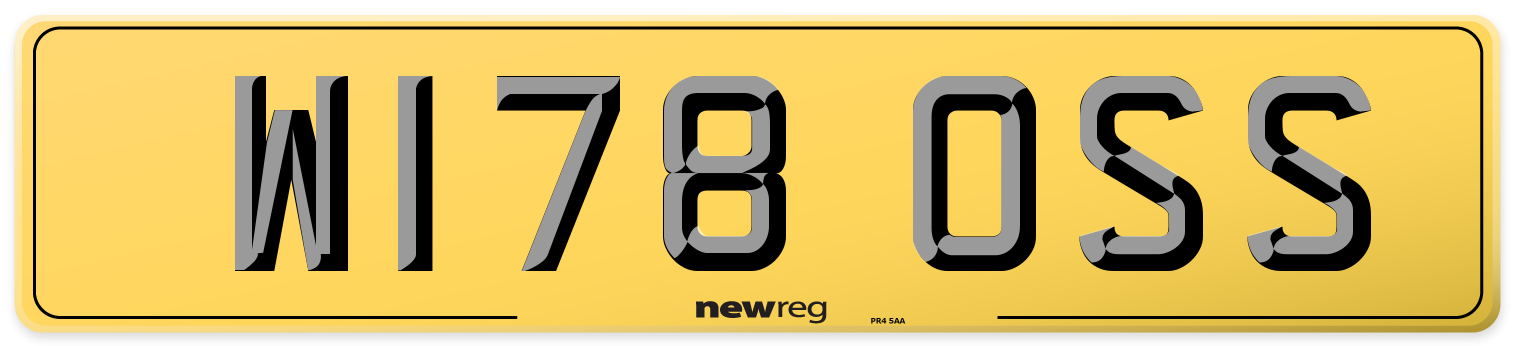 W178 OSS Rear Number Plate