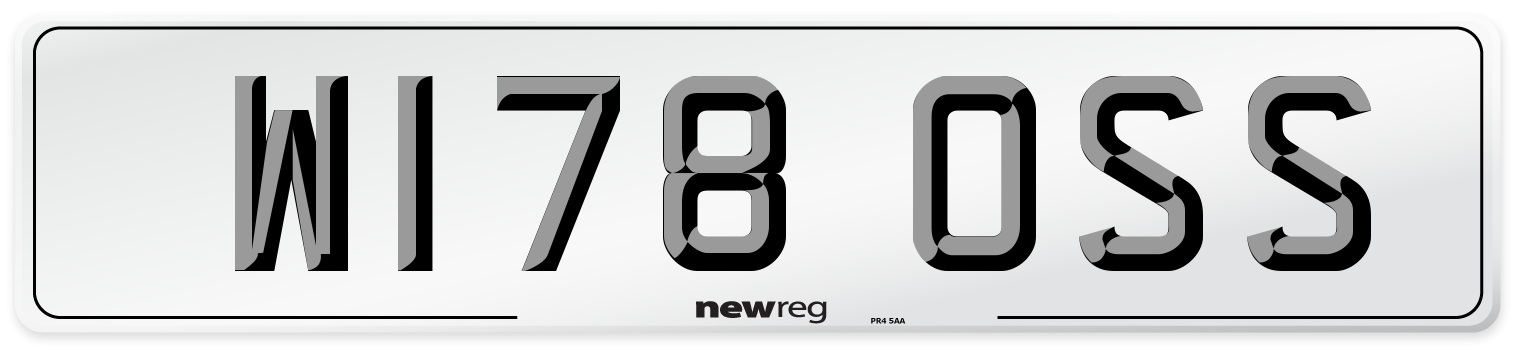 W178 OSS Front Number Plate