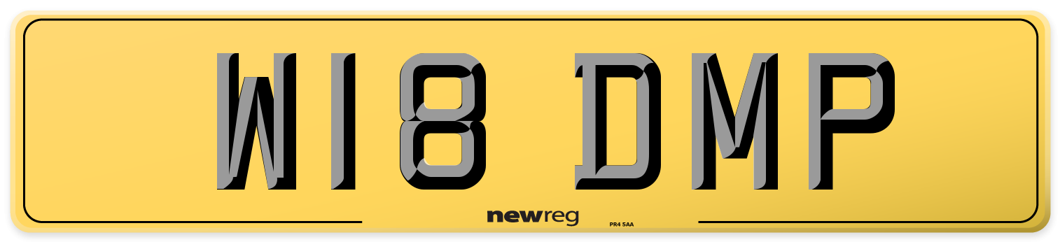W18 DMP Rear Number Plate