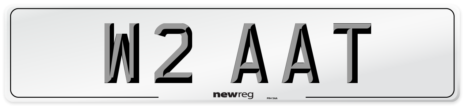 W2 AAT Front Number Plate