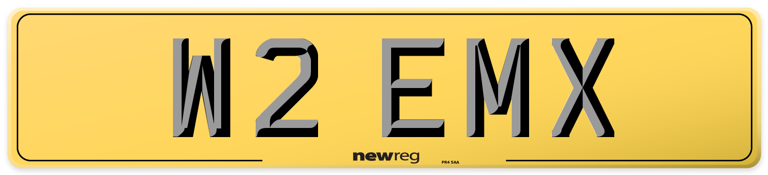 W2 EMX Rear Number Plate