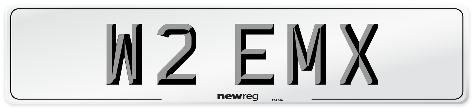 W2 EMX Front Number Plate