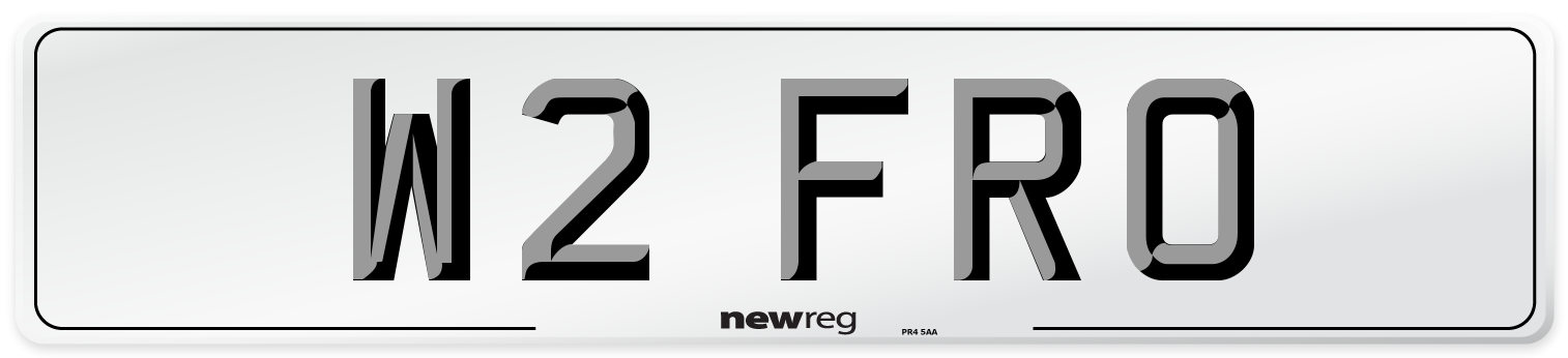 W2 FRO Front Number Plate