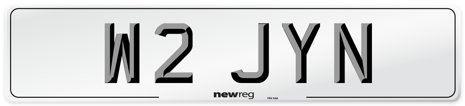 W2 JYN Front Number Plate