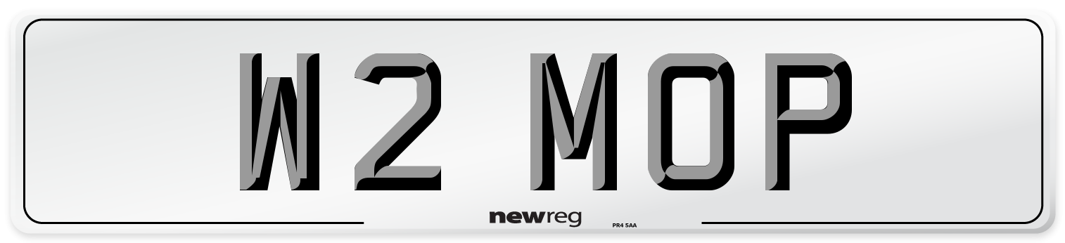 W2 MOP Front Number Plate