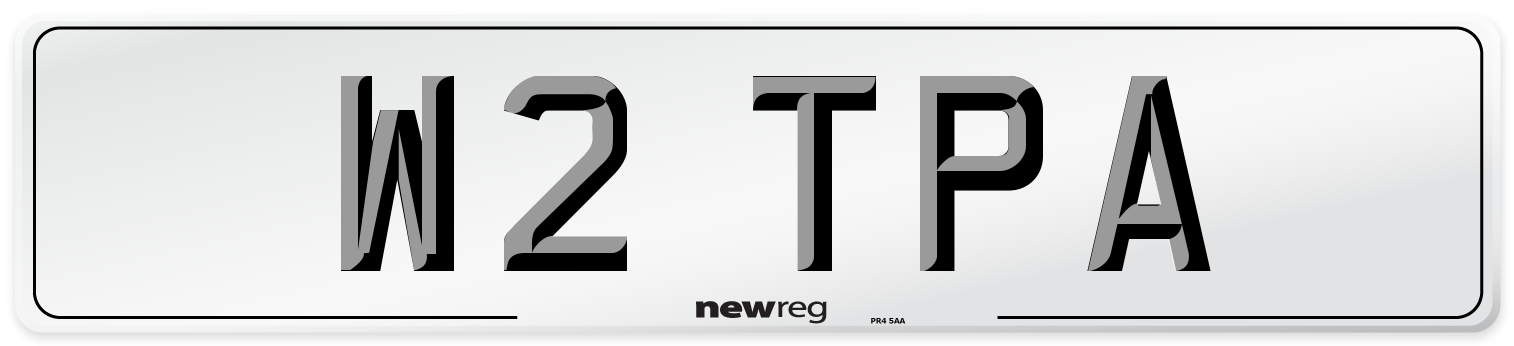 W2 TPA Front Number Plate