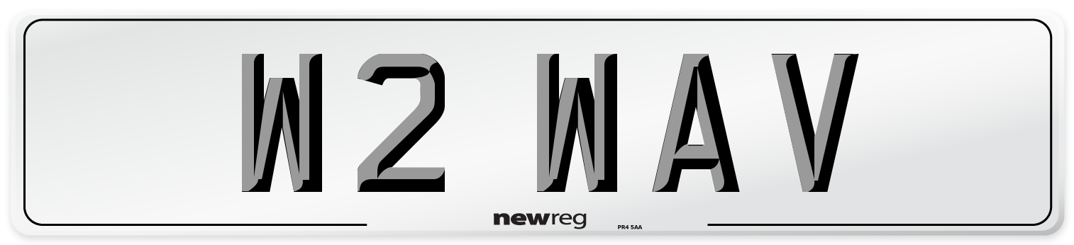 W2 WAV Front Number Plate