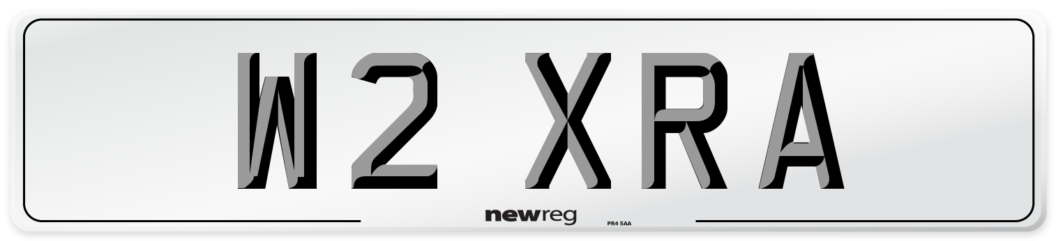 W2 XRA Front Number Plate