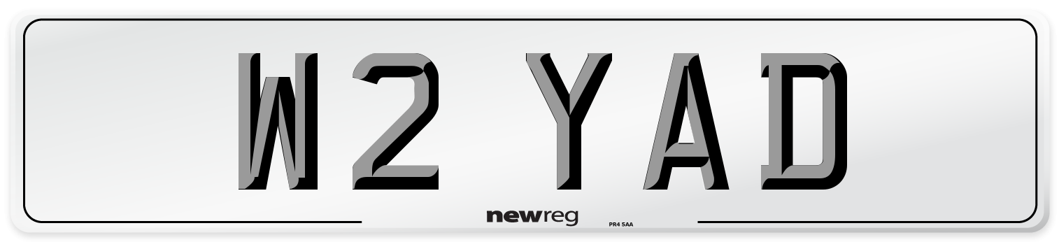 W2 YAD Front Number Plate