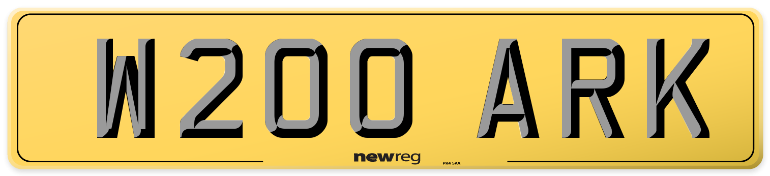 W200 ARK Rear Number Plate