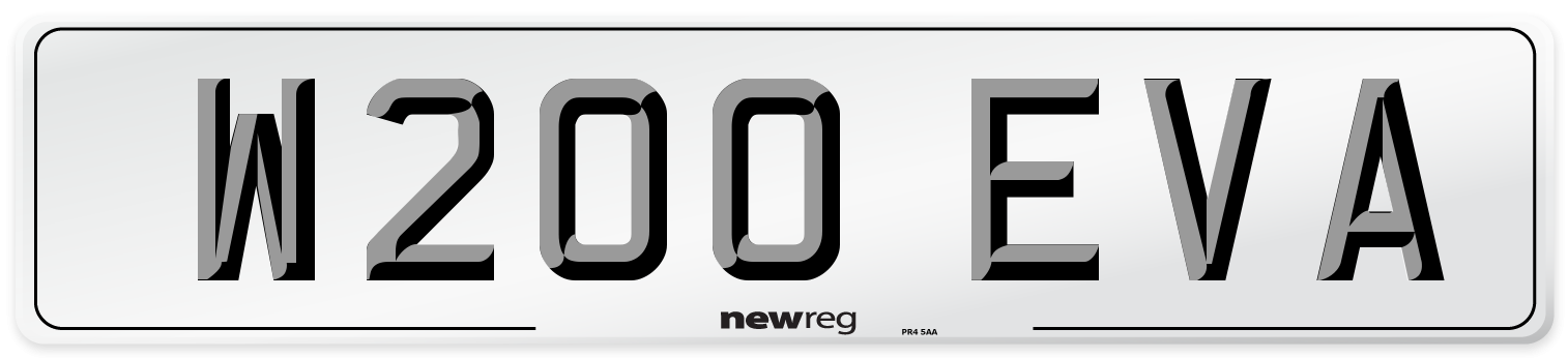 W200 EVA Front Number Plate