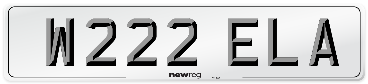 W222 ELA Front Number Plate