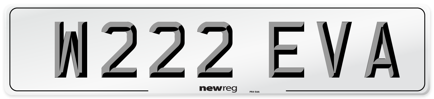 W222 EVA Front Number Plate