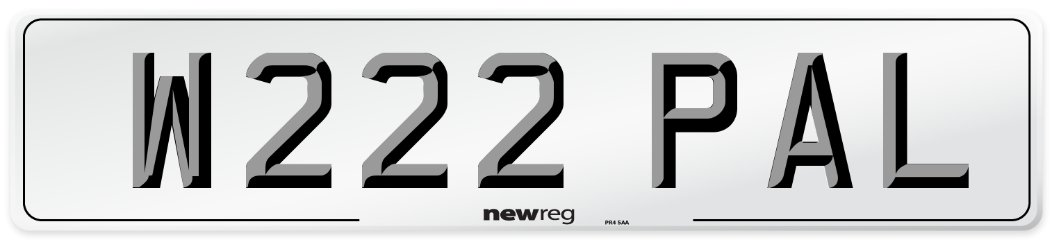 W222 PAL Front Number Plate