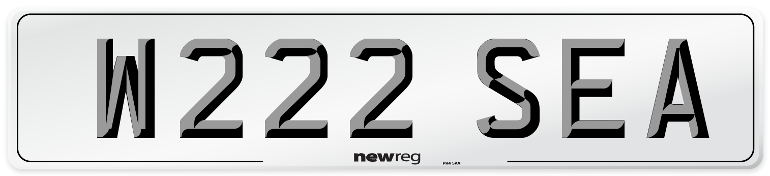 W222 SEA Front Number Plate