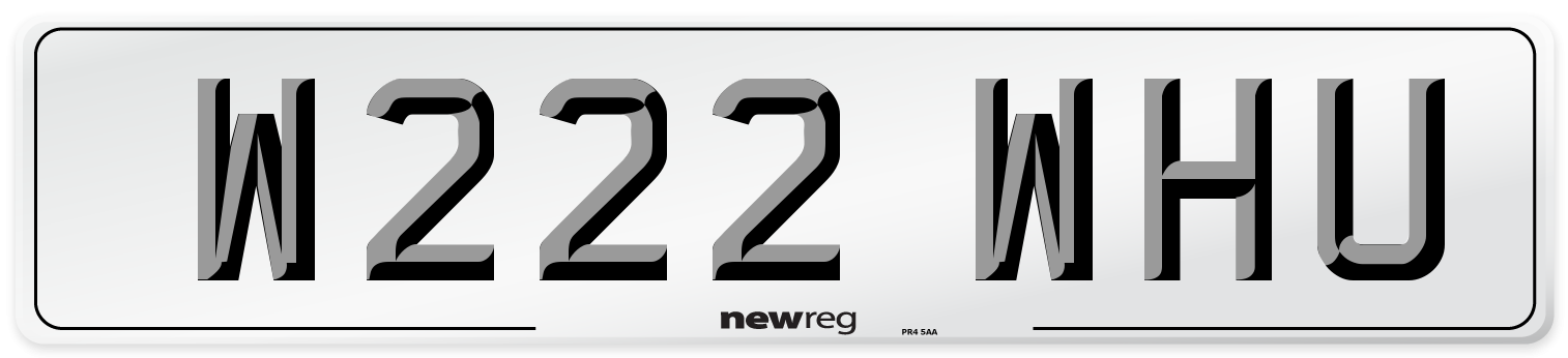 W222 WHU Front Number Plate