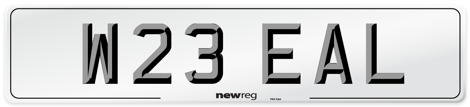 W23 EAL Front Number Plate