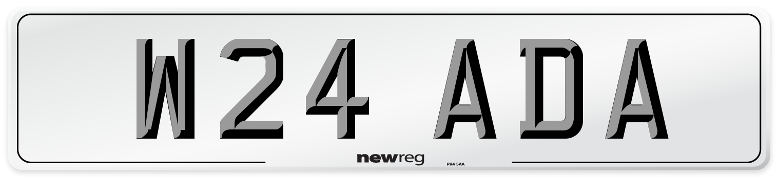 W24 ADA Front Number Plate