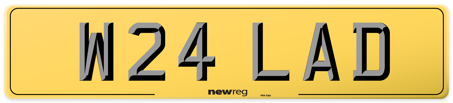 W24 LAD Rear Number Plate