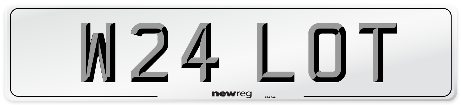 W24 LOT Front Number Plate
