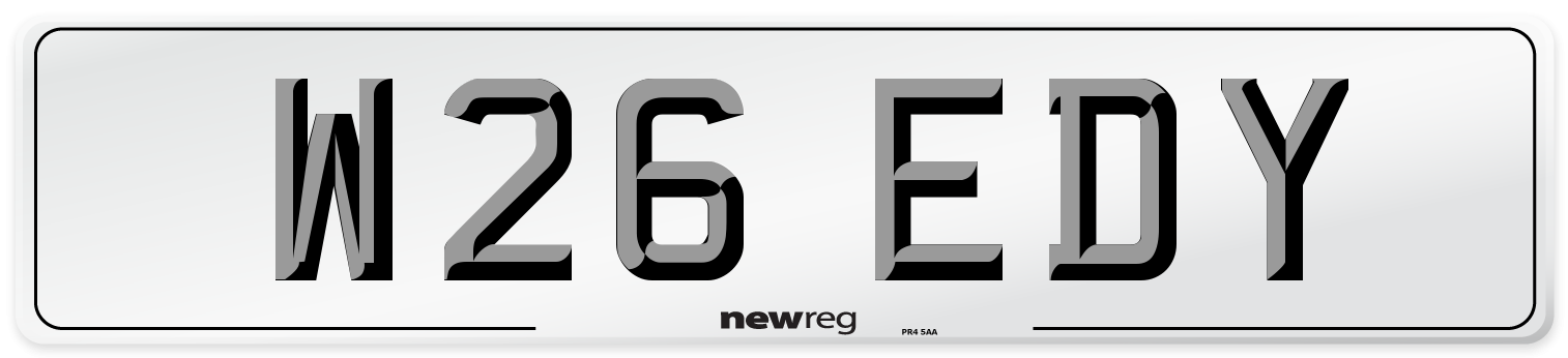 W26 EDY Front Number Plate