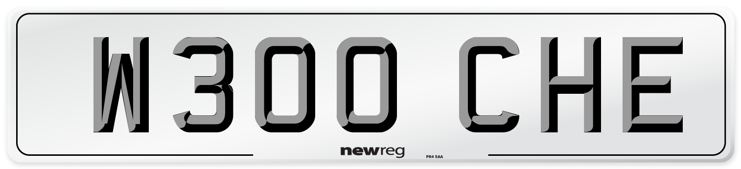 W300 CHE Front Number Plate