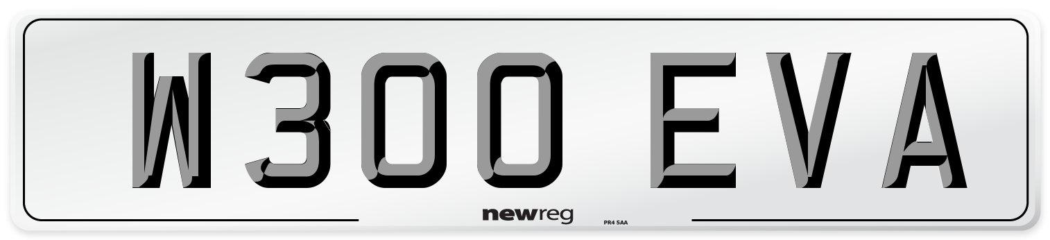 W300 EVA Front Number Plate