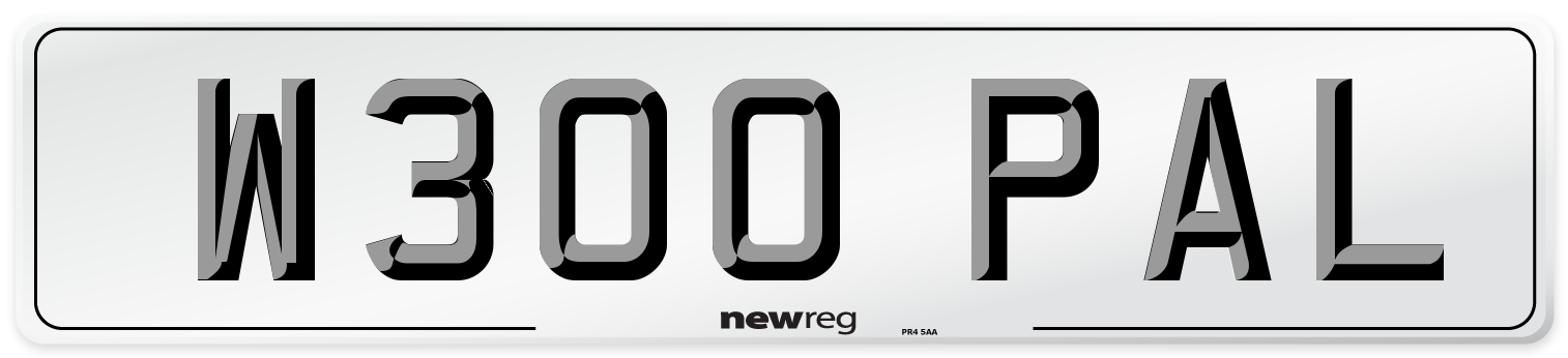 W300 PAL Front Number Plate