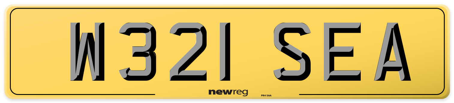 W321 SEA Rear Number Plate