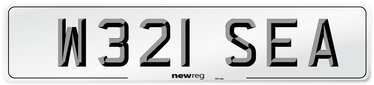 W321 SEA Front Number Plate