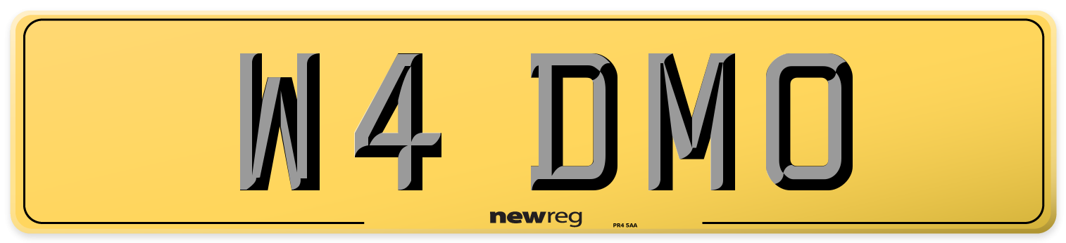 W4 DMO Rear Number Plate