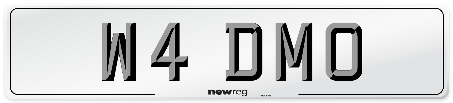 W4 DMO Front Number Plate