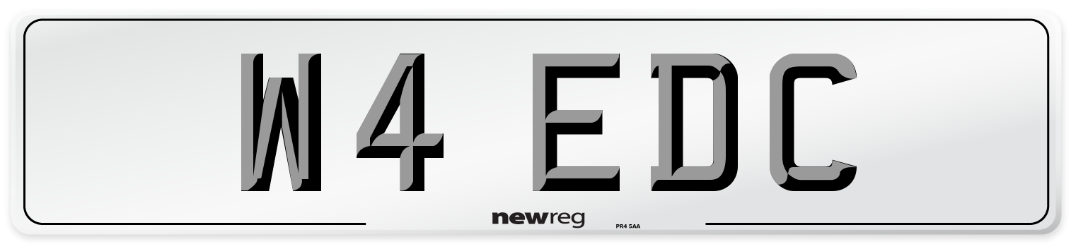 W4 EDC Front Number Plate