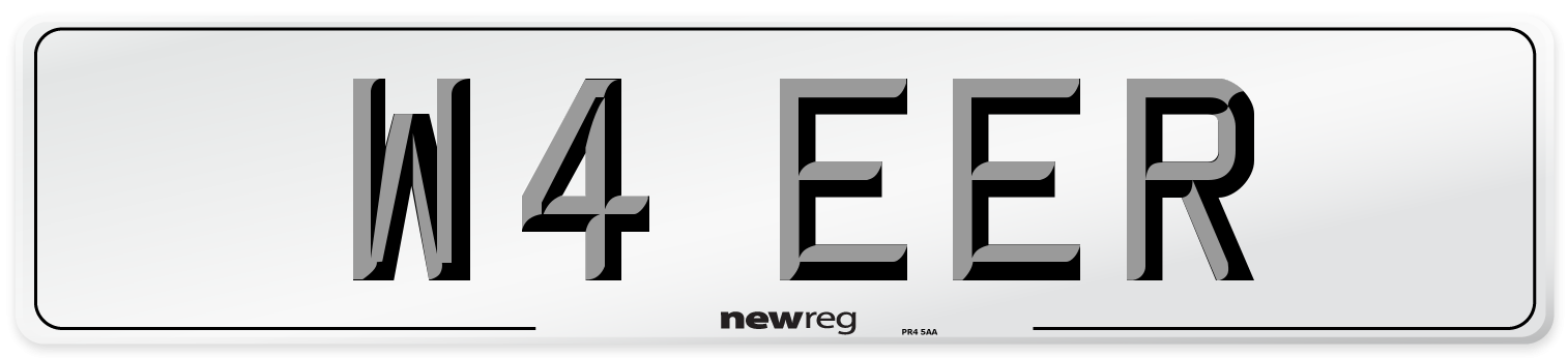 W4 EER Front Number Plate