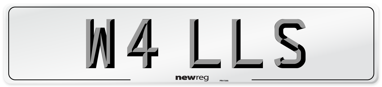 W4 LLS Front Number Plate