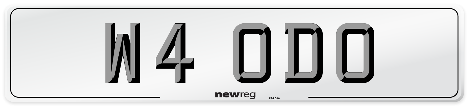 W4 ODO Front Number Plate